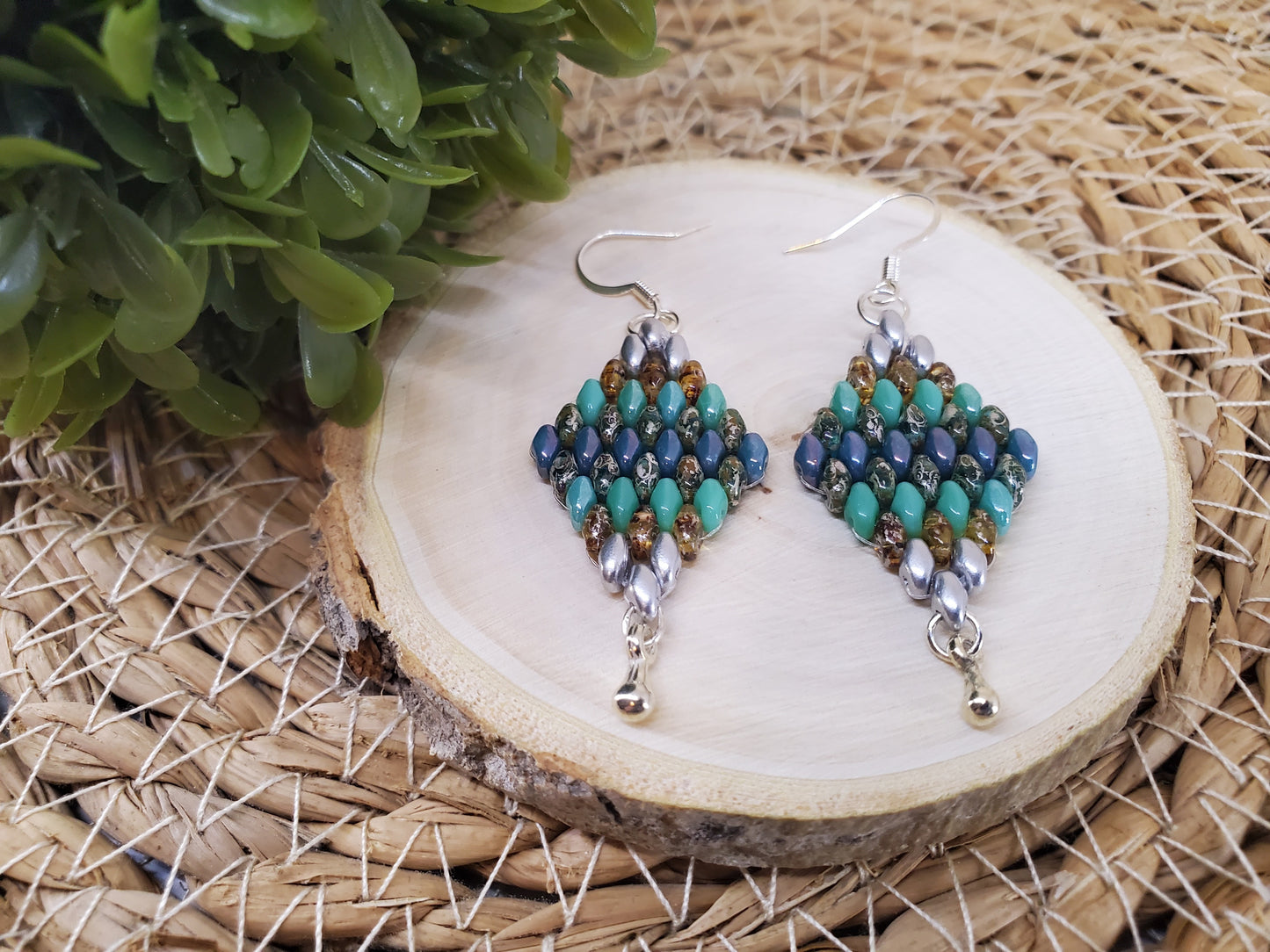 Green & Blue Diamond Bracelet Set