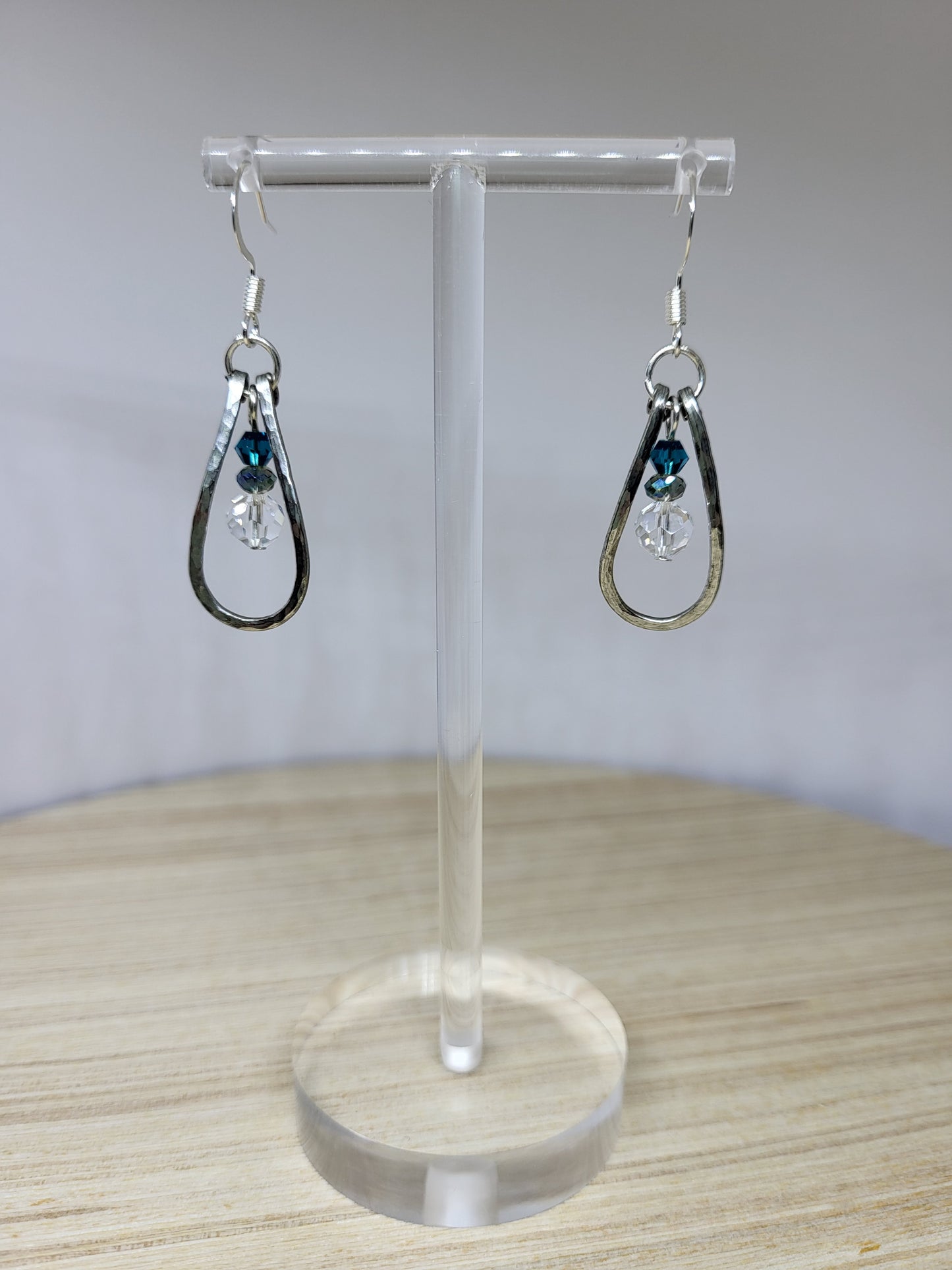 Green Crystal Drop Earrings