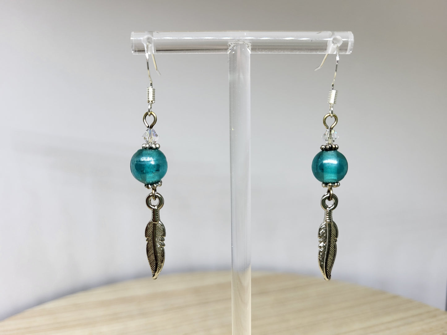 Boho Feather Drop Earrings