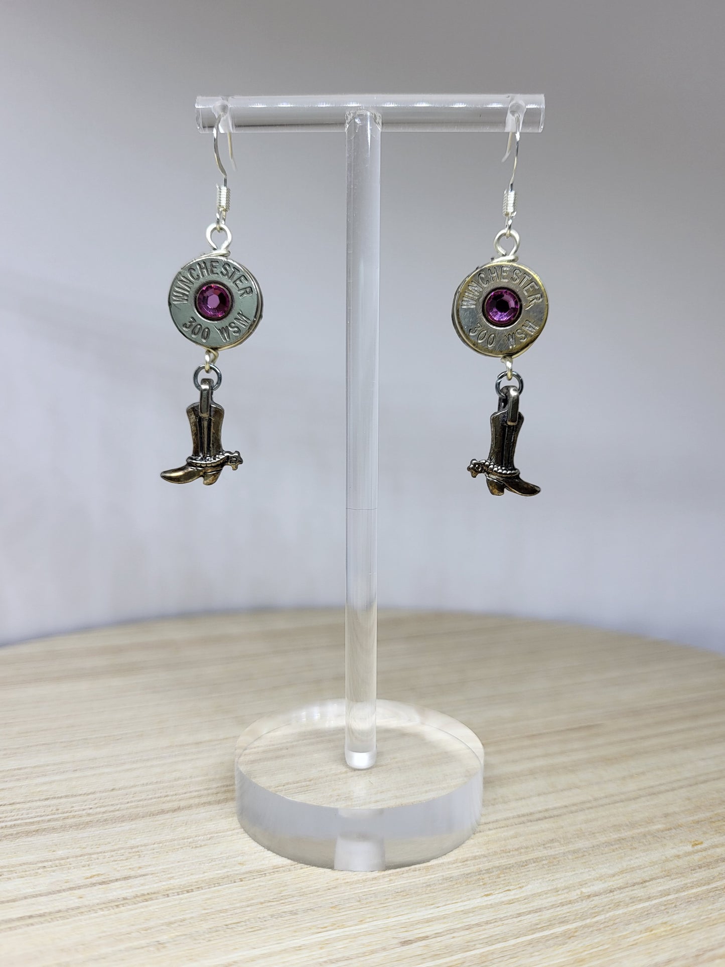 300 Winchester Short Mag Cowgirl Earrings