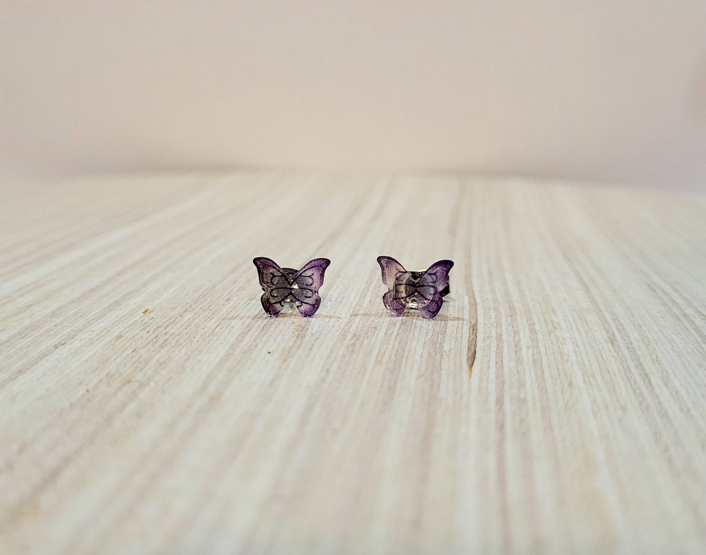 Flutter-By Stud Earrings-Purple