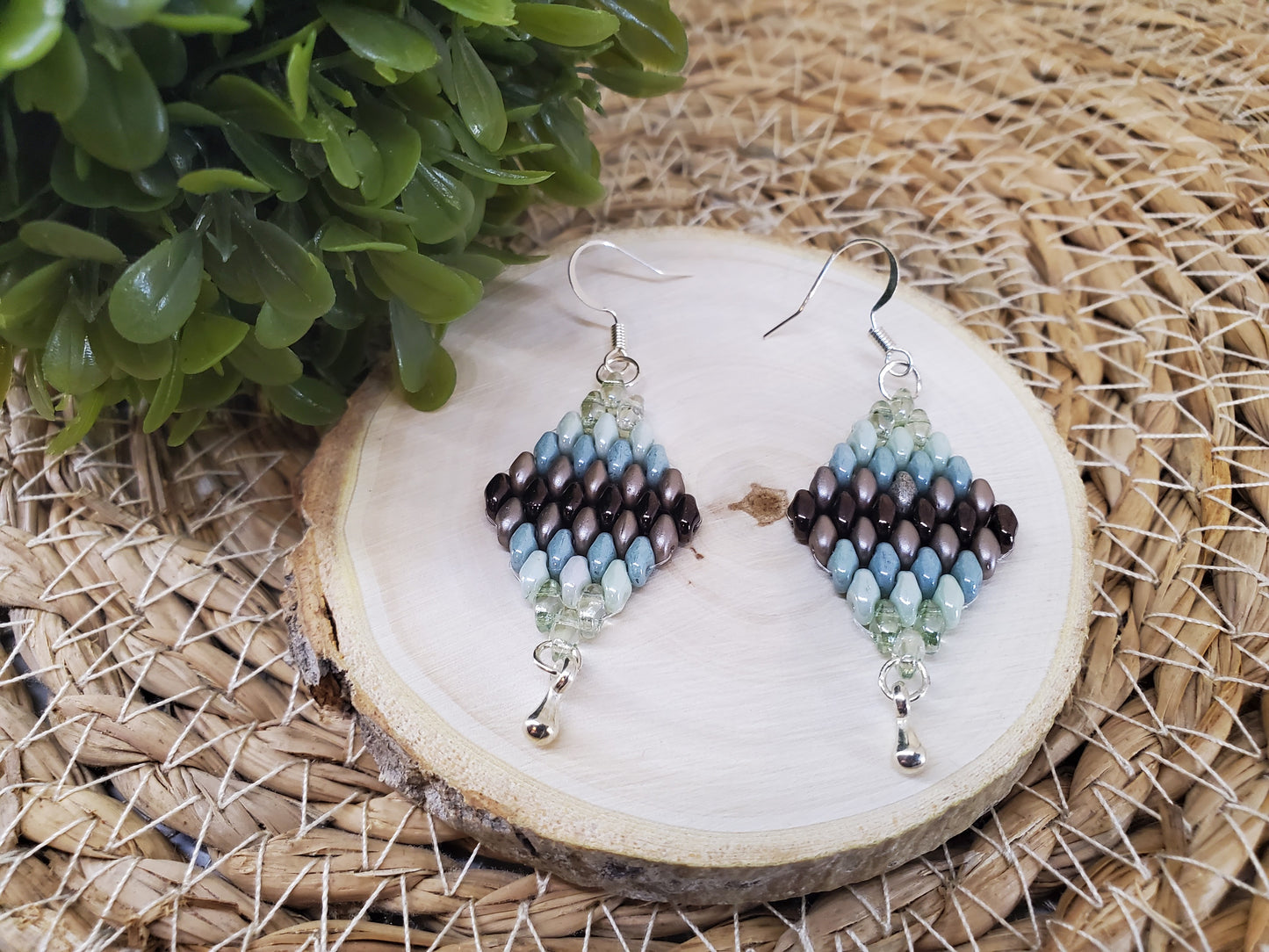 Blue & Brown Diamond Bracelet Set