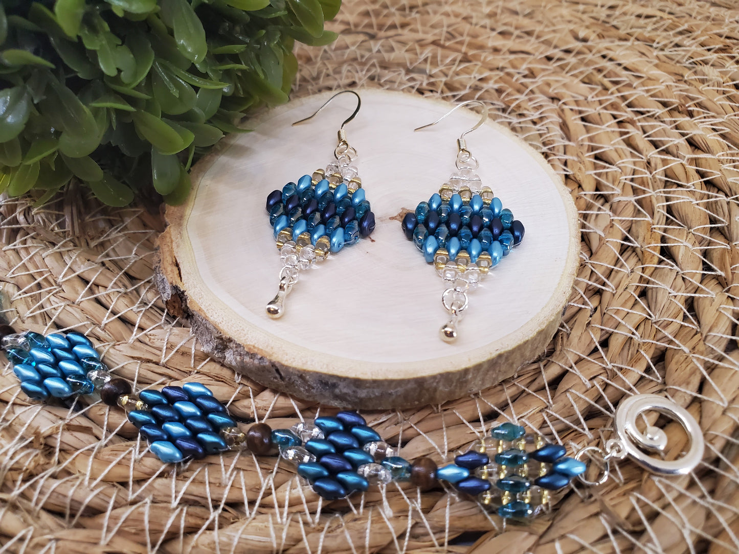 Blue Diamond Bracelet Set
