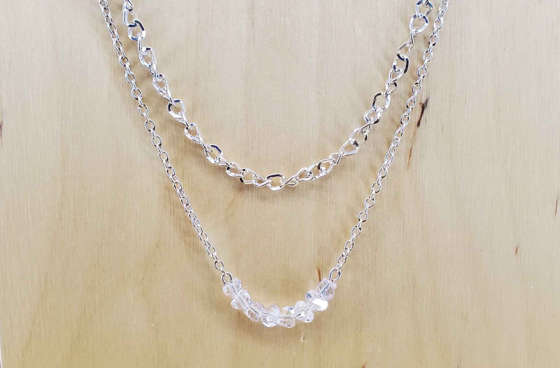 Crystal Cluster Layering Necklace Set