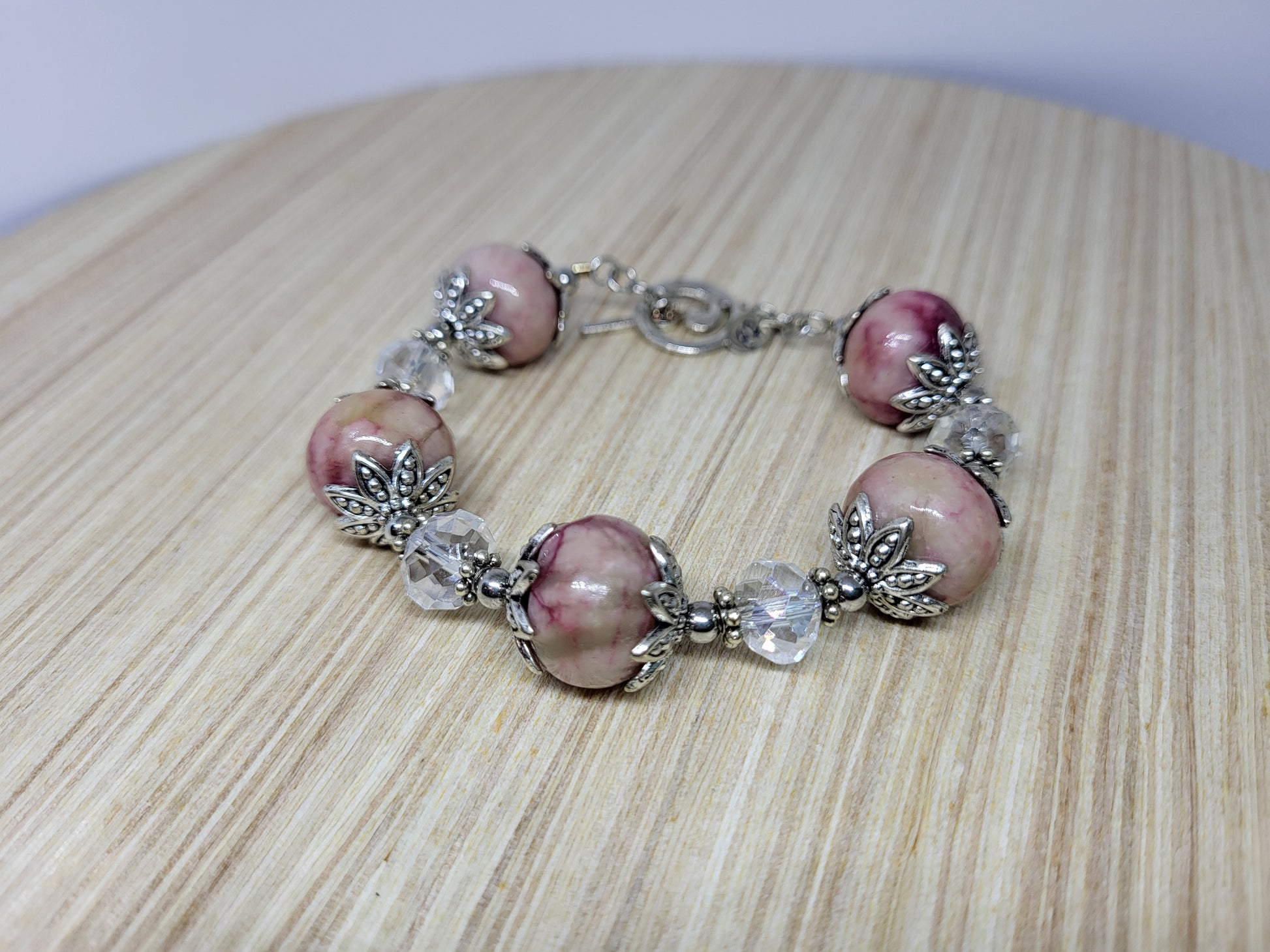 Pink Rhodochrosite Bracelet