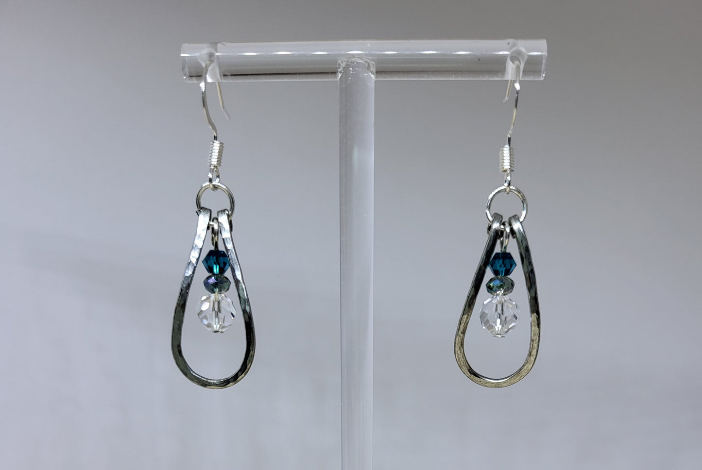 Green Crystal Drop Earrings