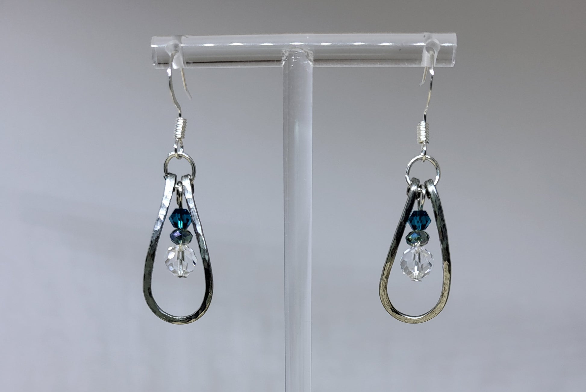 Green Crystal Drop Earrings