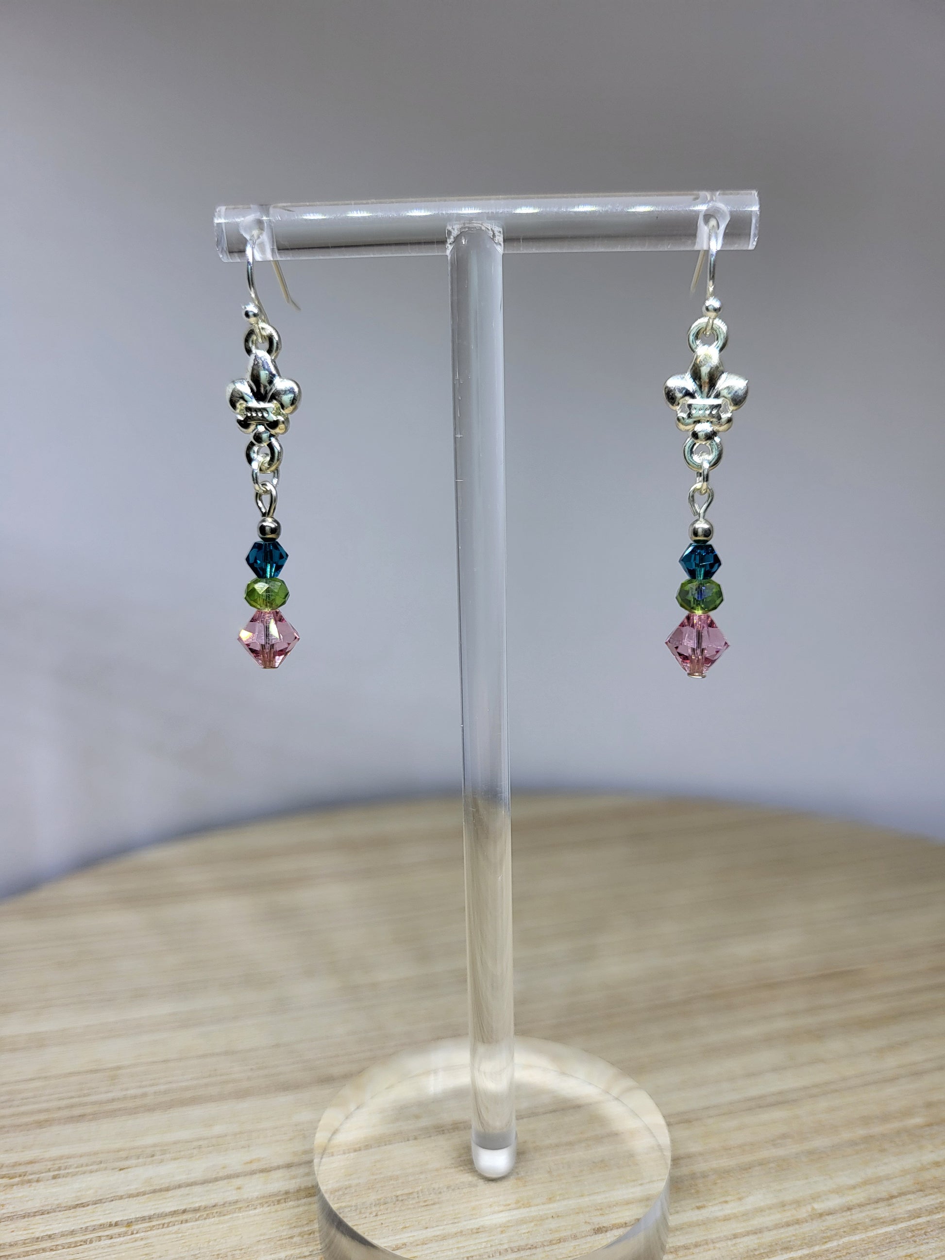 Colorful Fleur De Lis Earrings