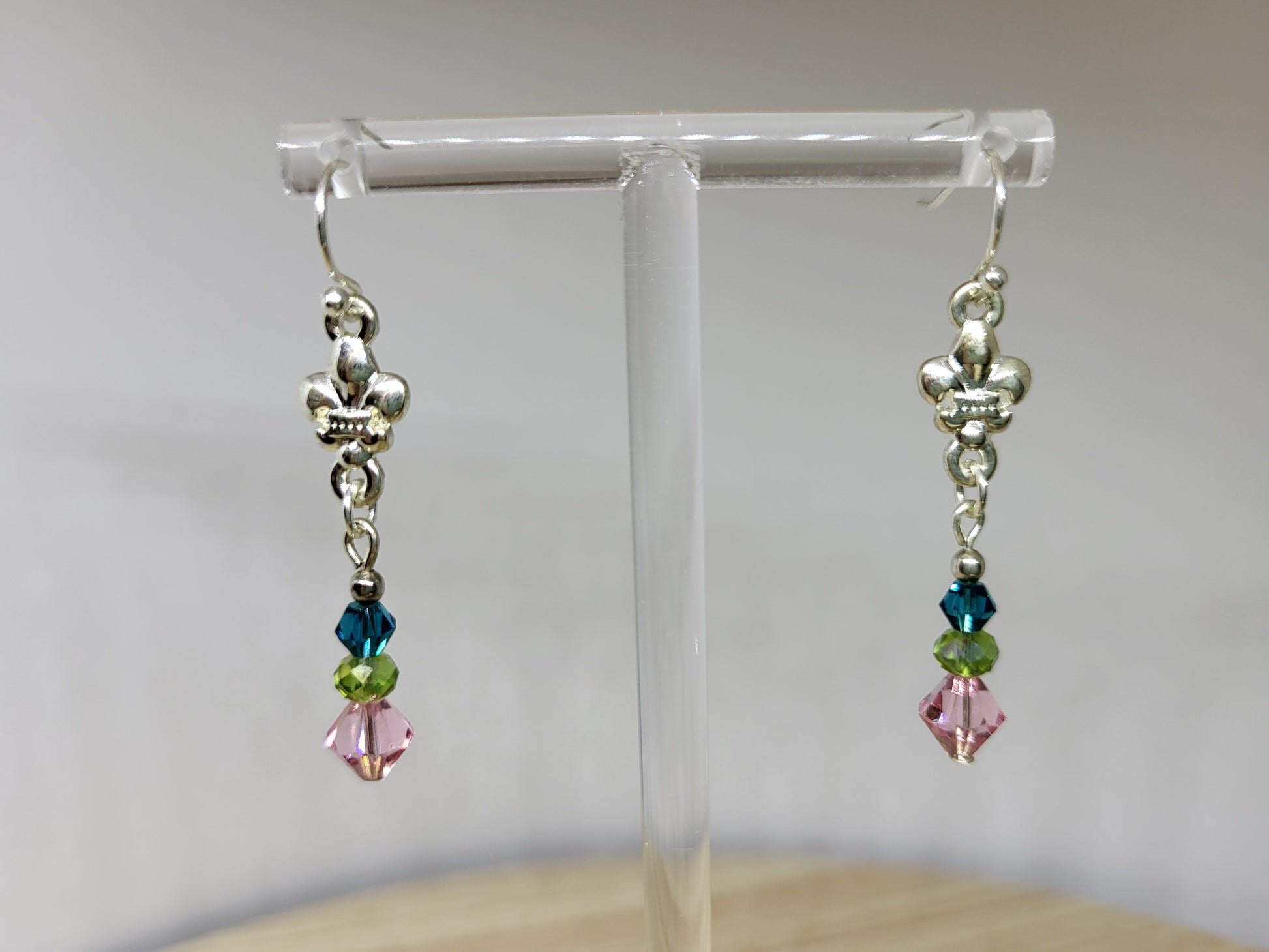 Colorful Fleur De Lis Earrings