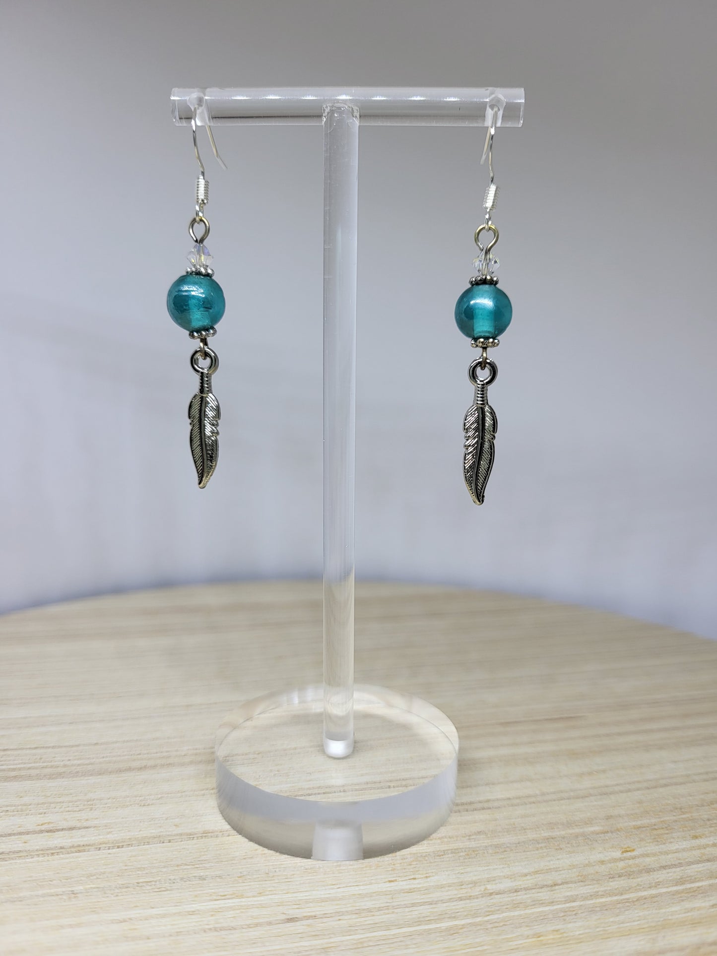 Boho Feather Drop Earrings