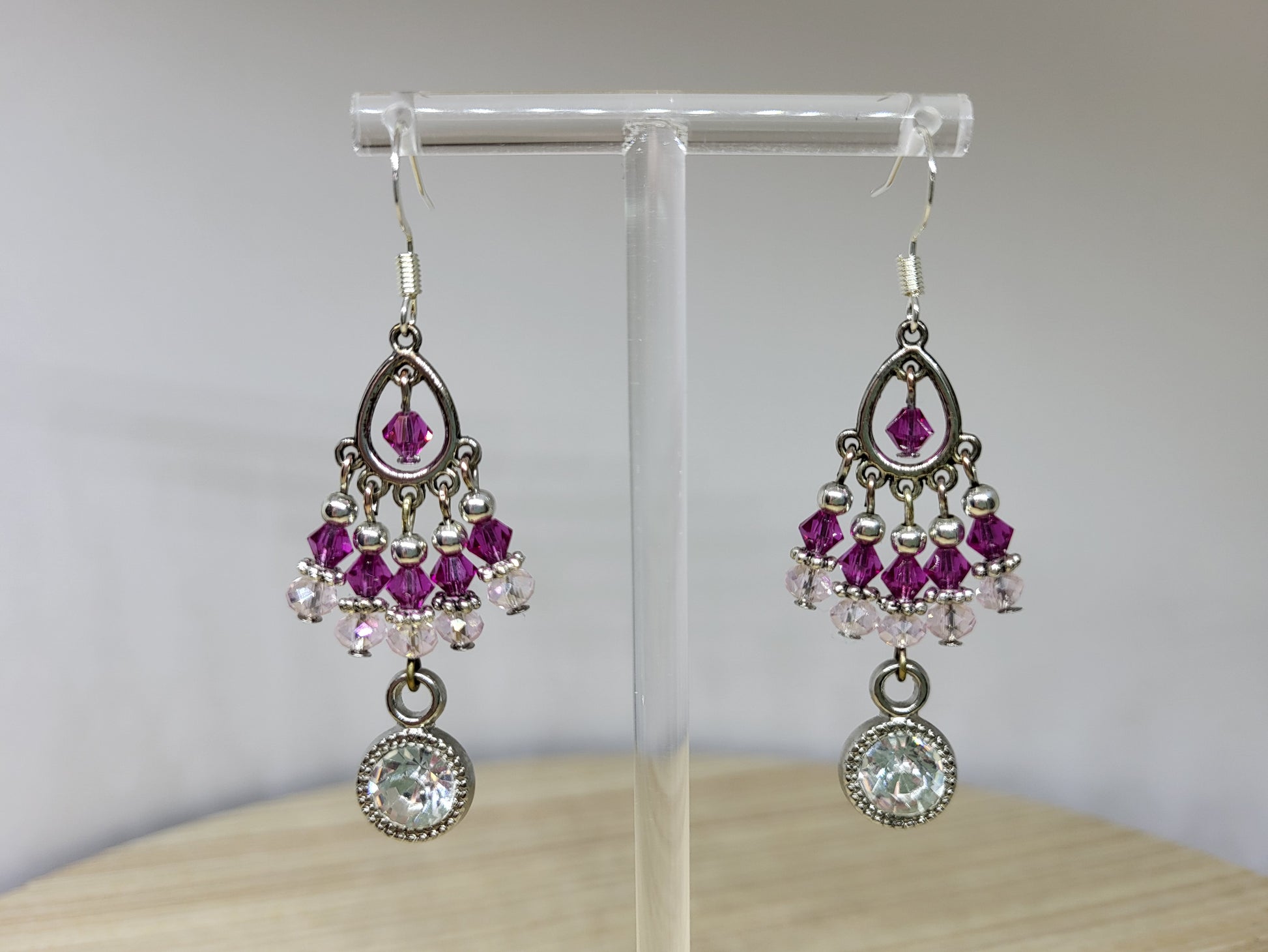Fuchsia Chandelier Earrings