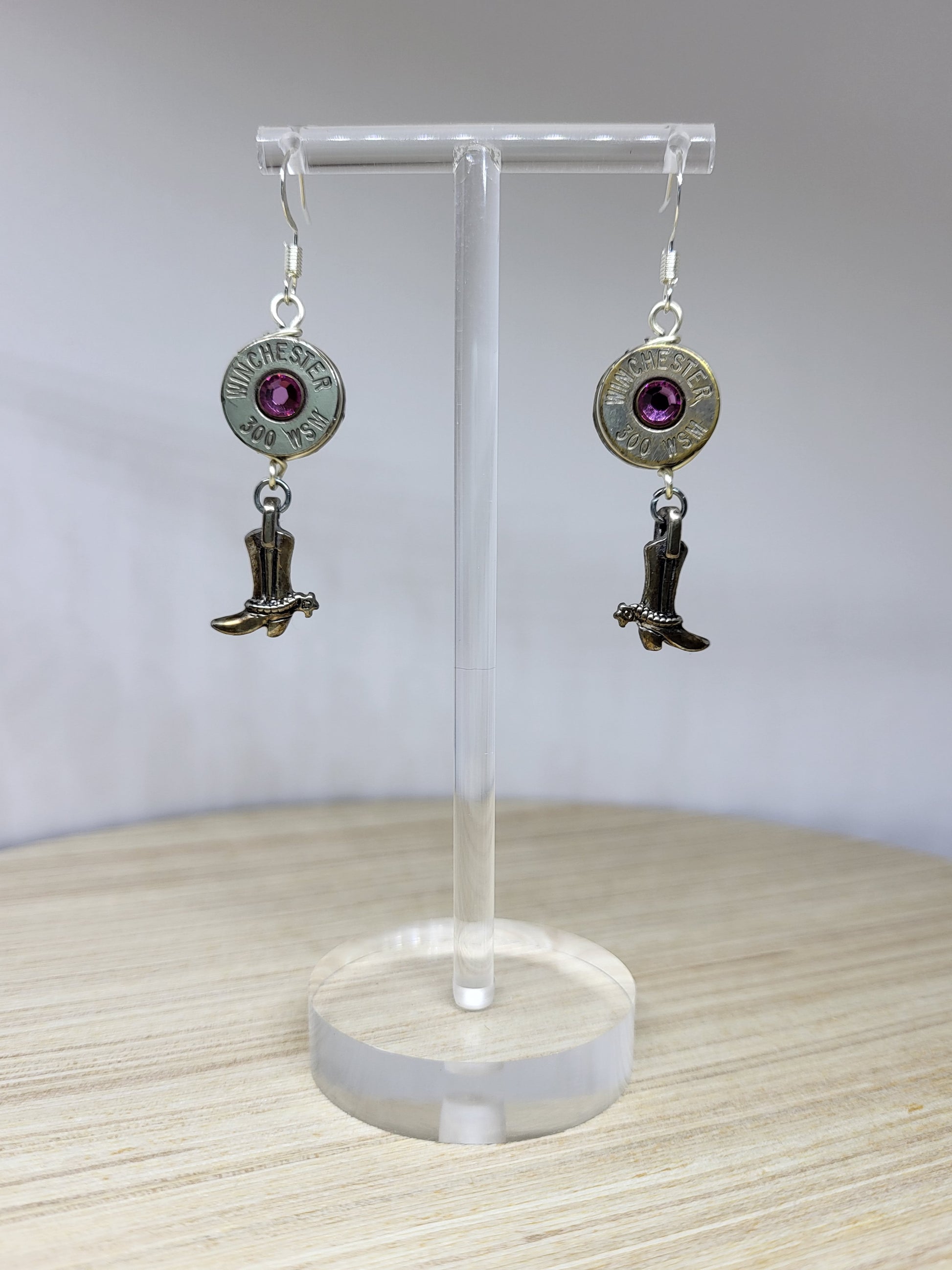 300 Winchester Short Mag Cowgirl Earrings