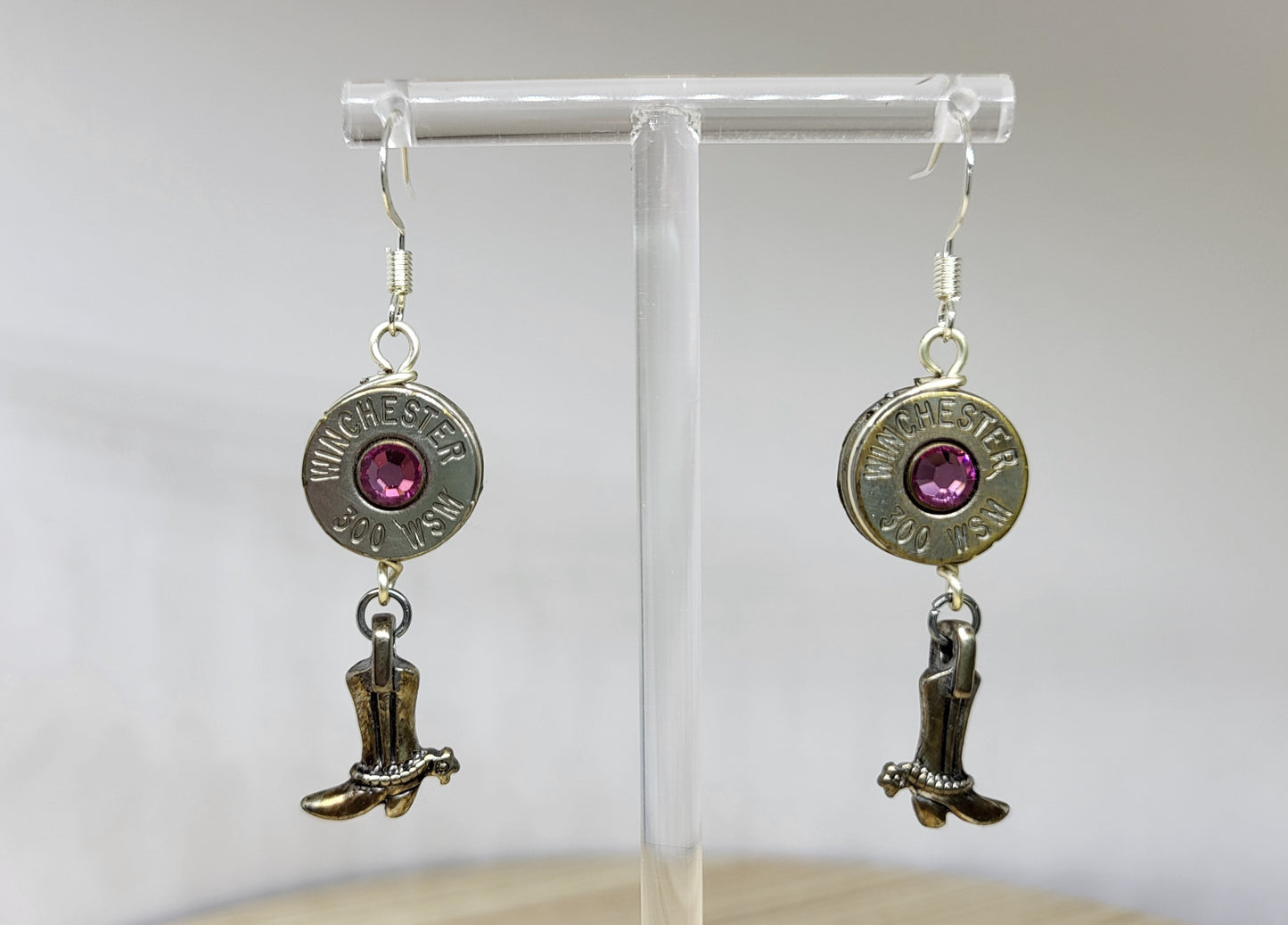 300 Winchester Short Mag Cowgirl Earrings