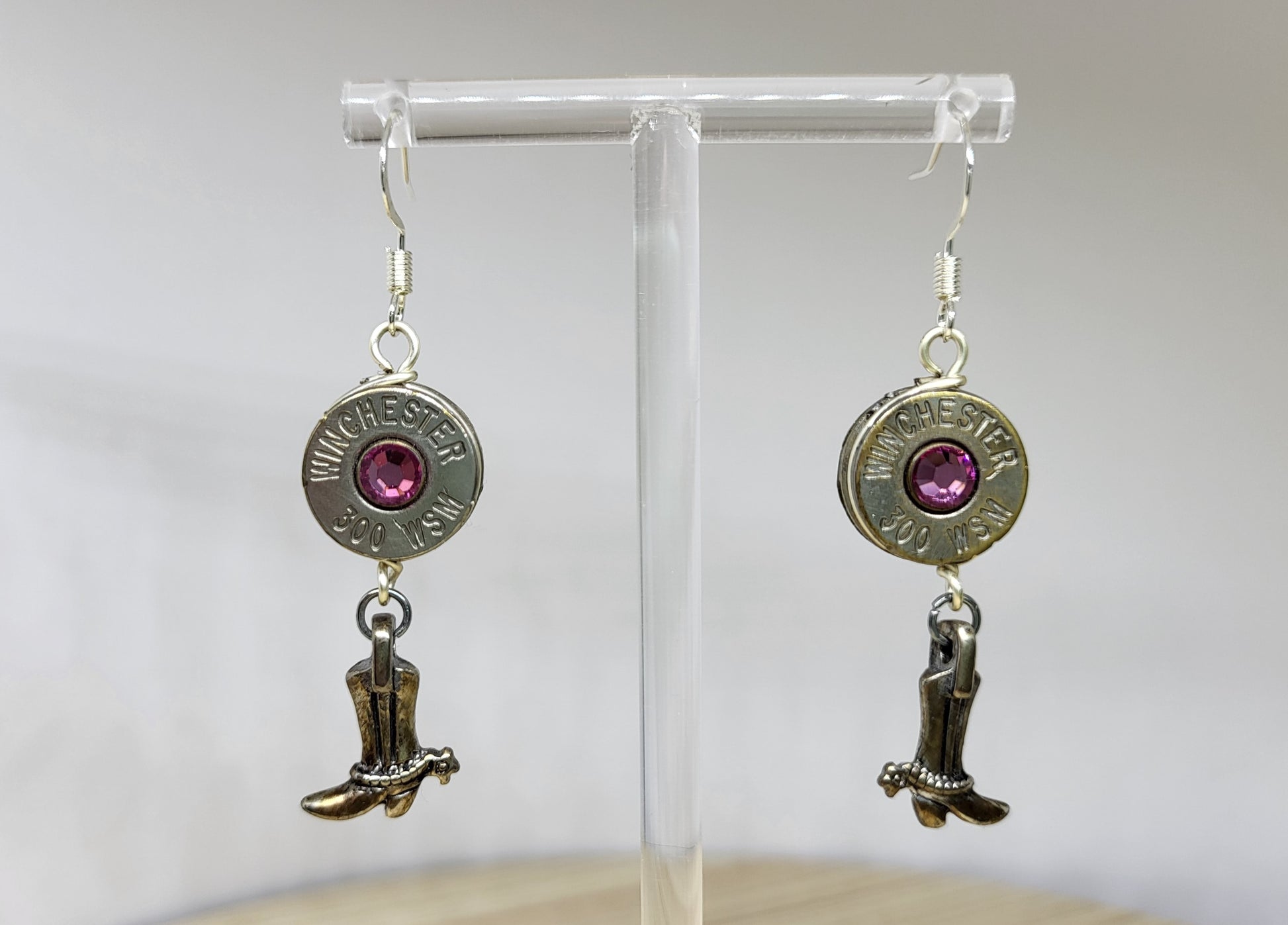 300 Winchester Short Mag Cowgirl Earrings
