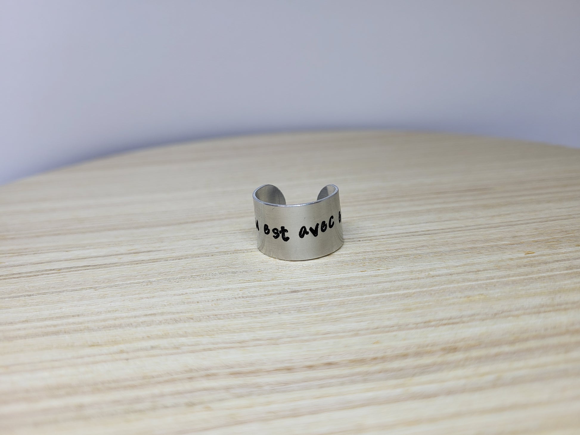 God Is With Her French Ring
