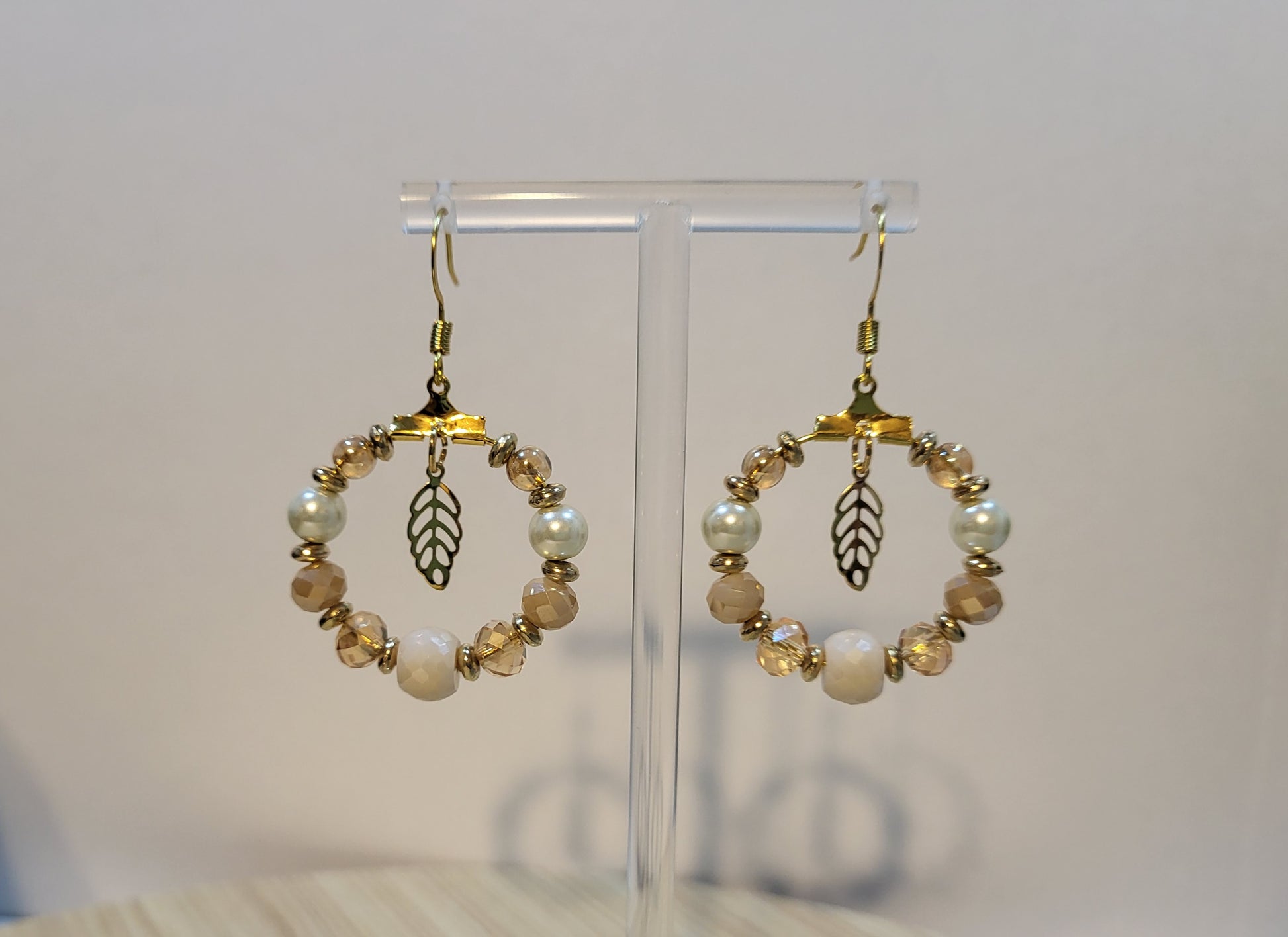 Fall Wreath Hoop Earrings