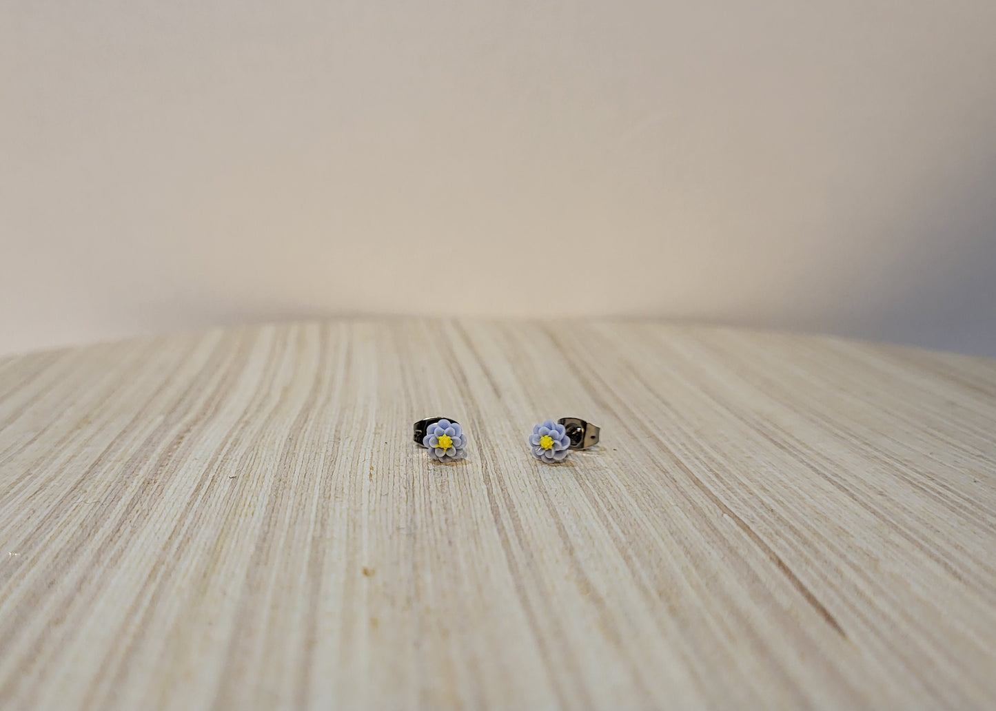 Girl's Flower Studs-Periwinkle