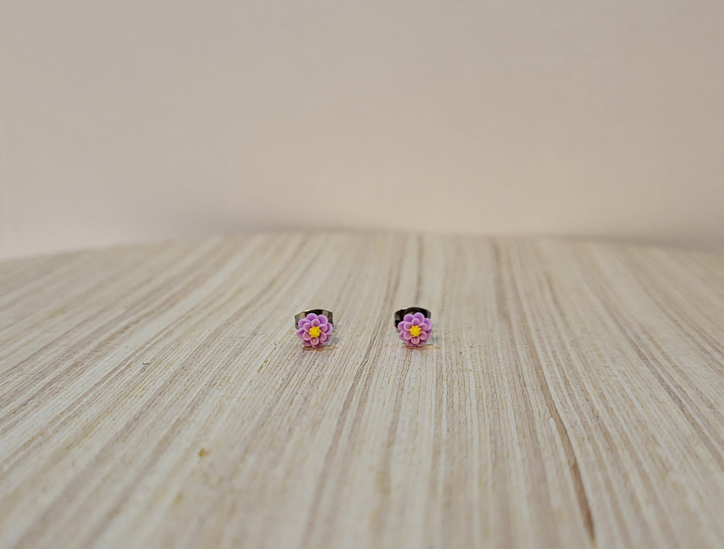 Girl's Flower Studs-Lavender
