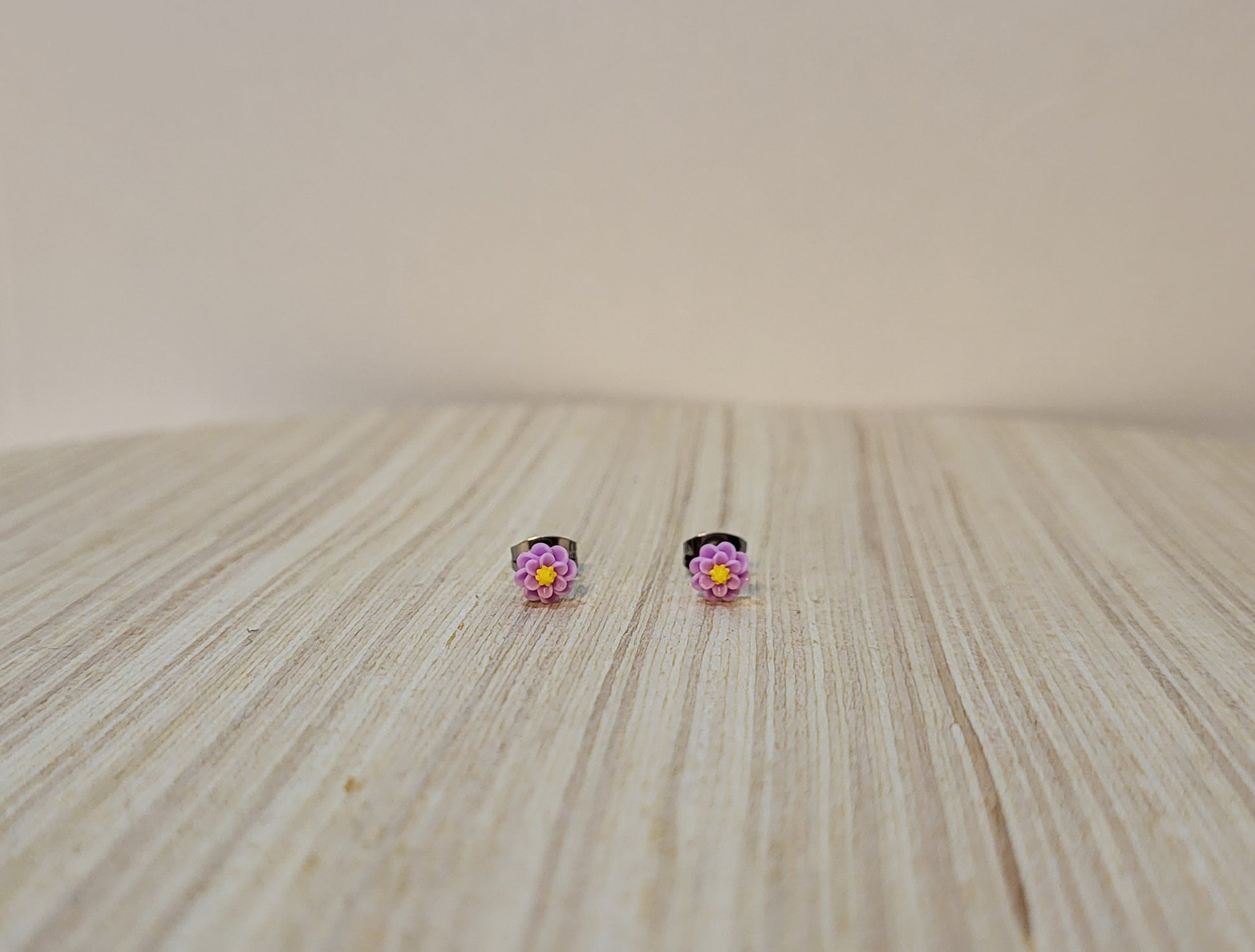 Girl's Flower Studs-Lavender
