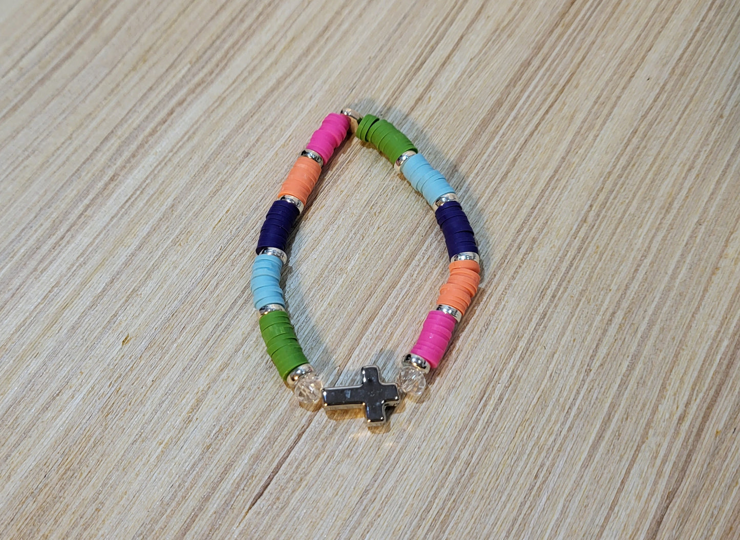 Cross & Clay Girl's Stretch Bracelets-Multi