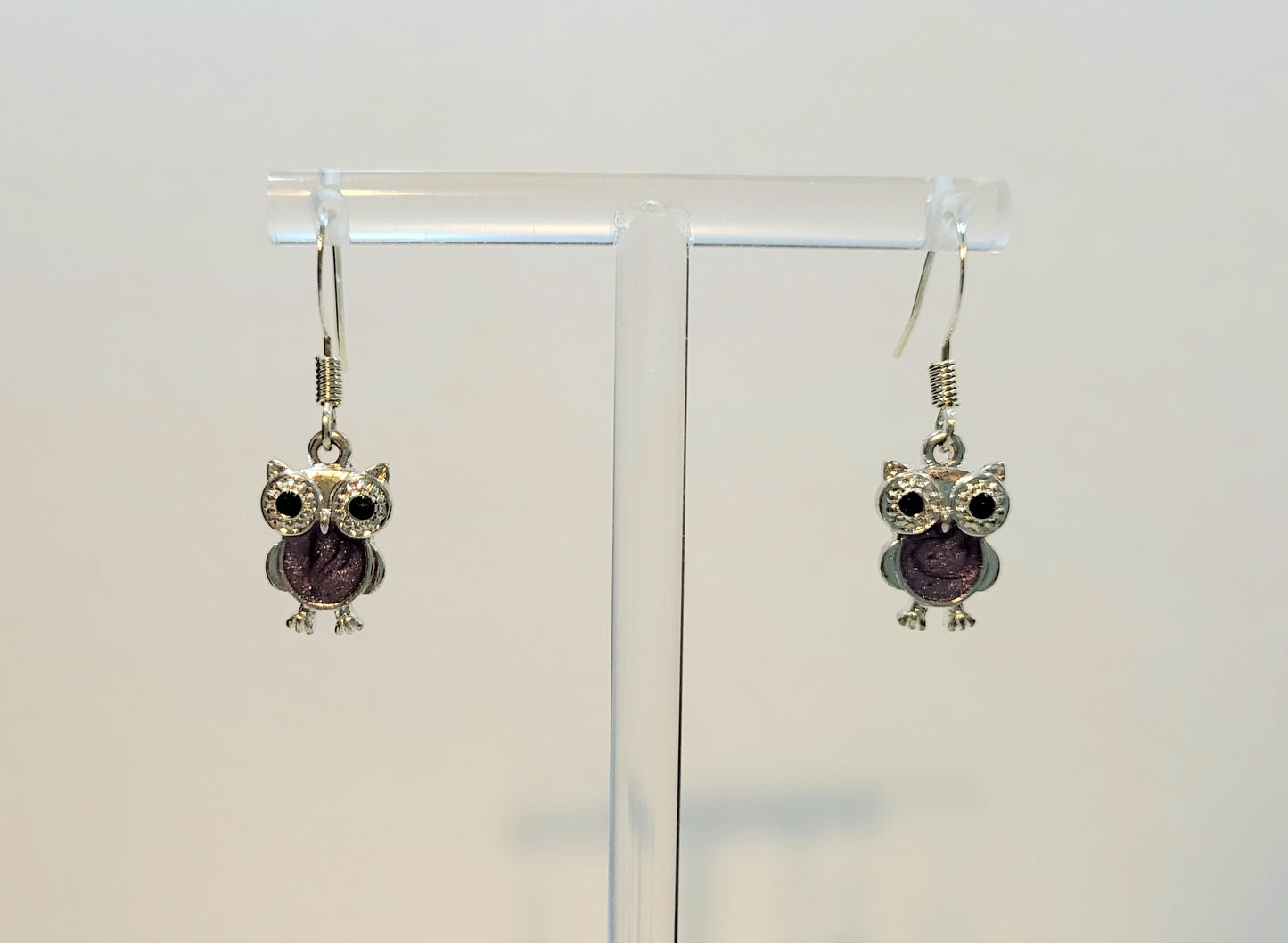What A Hoot Earrings-Purple