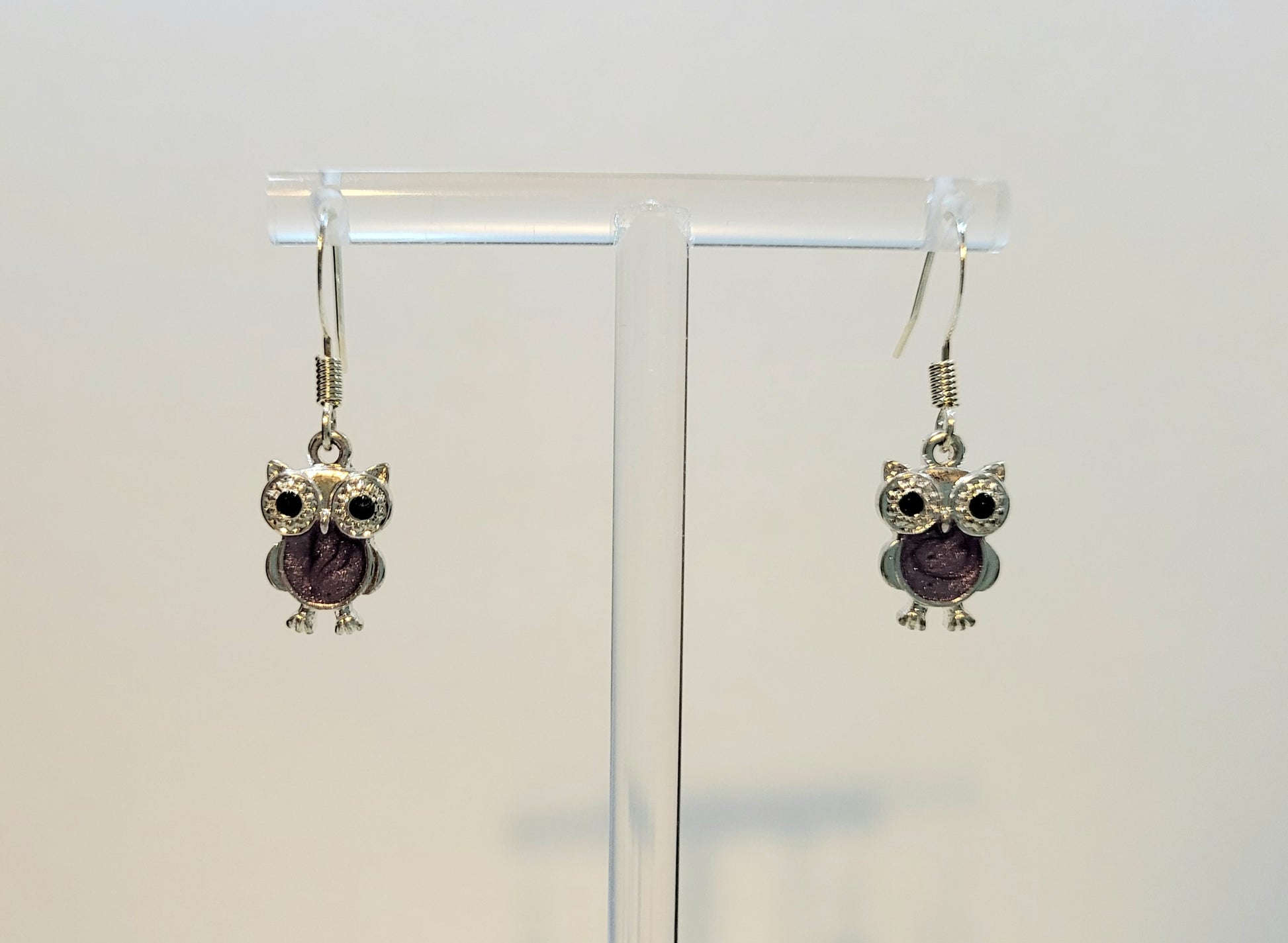 What A Hoot Earrings-Purple