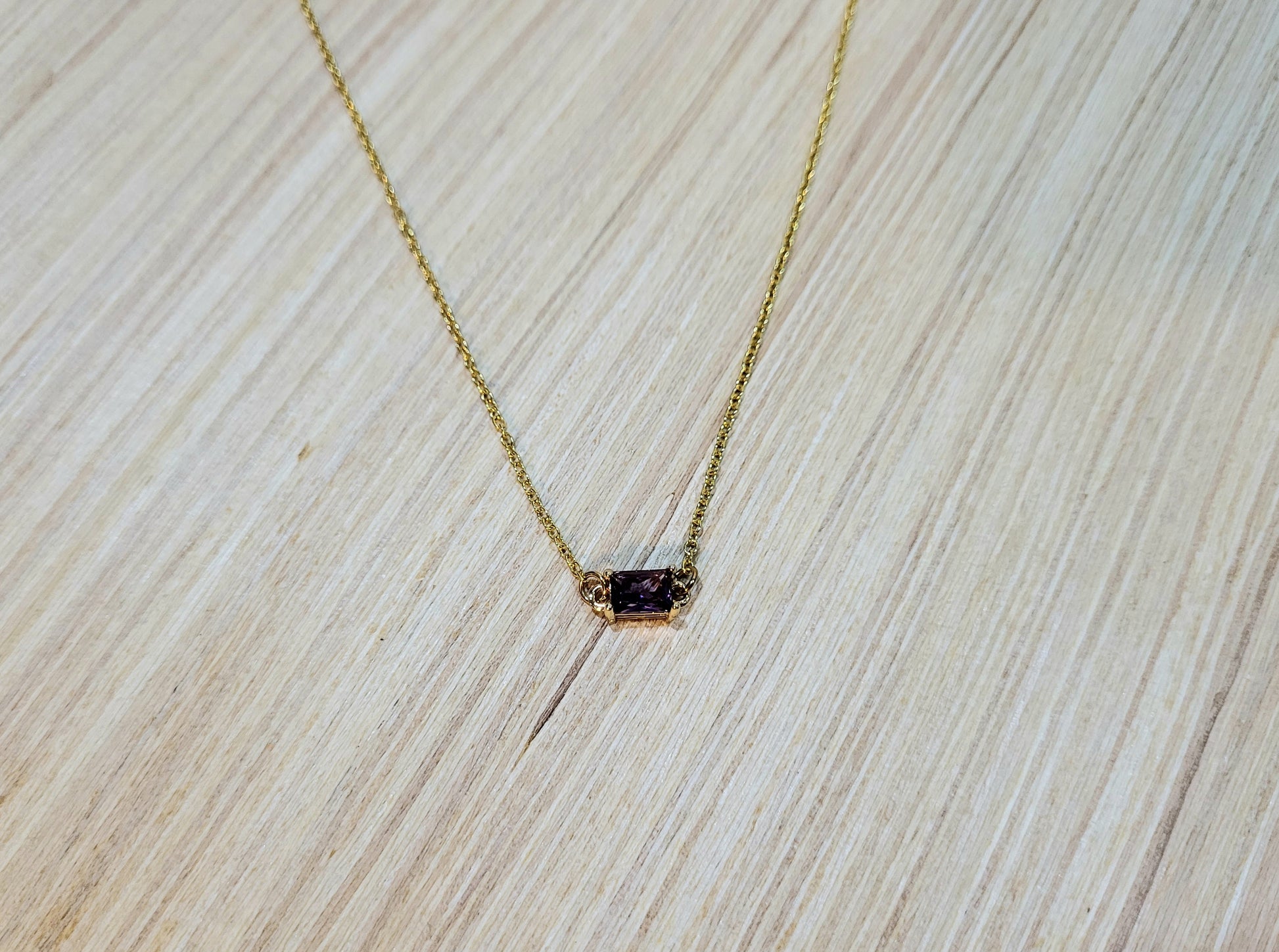 Radiant Cut Gold CZ Necklaces