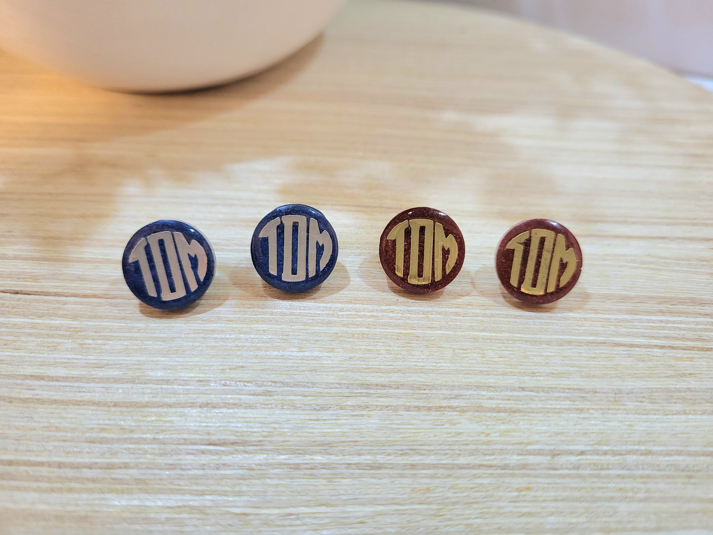 Monogram Resin Studs
