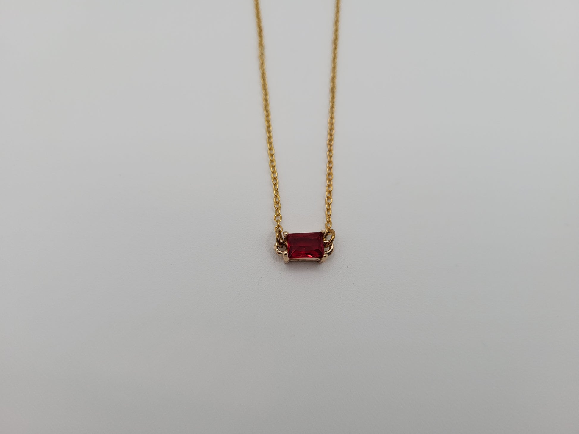 Radiant Cut Gold CZ Necklaces