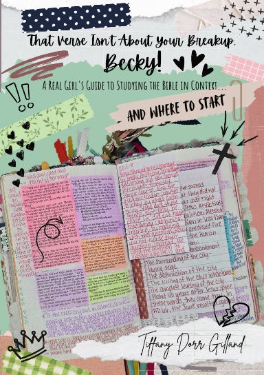 Book cover with colorful text and design elements on a textured background