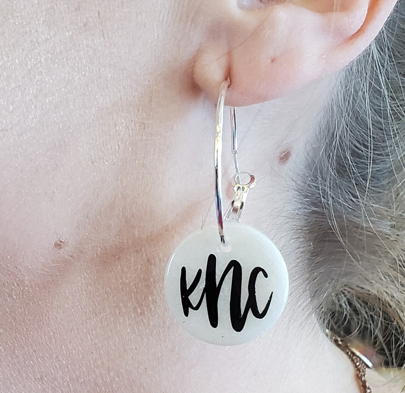 Monogram Hoop Earrings