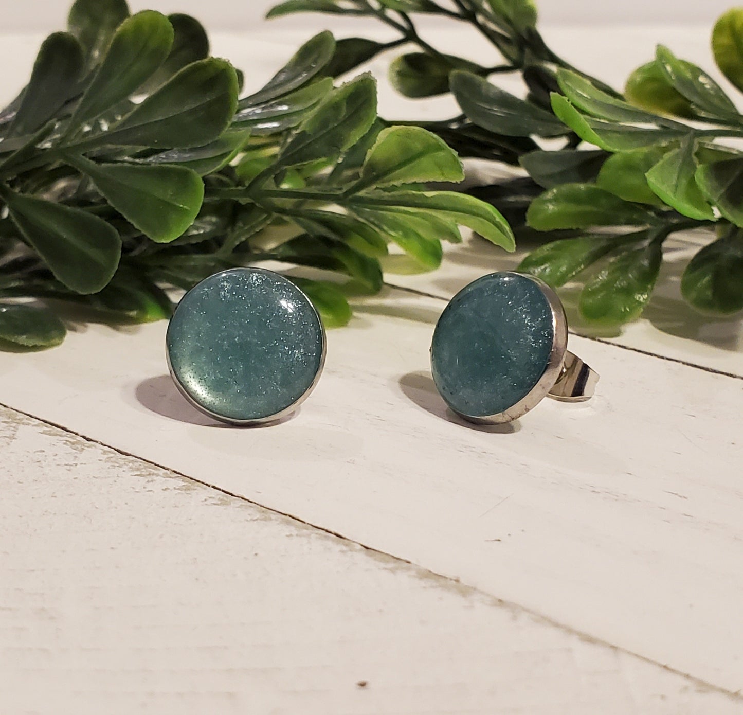 Sassy Studs (12mm)- Aquamarine