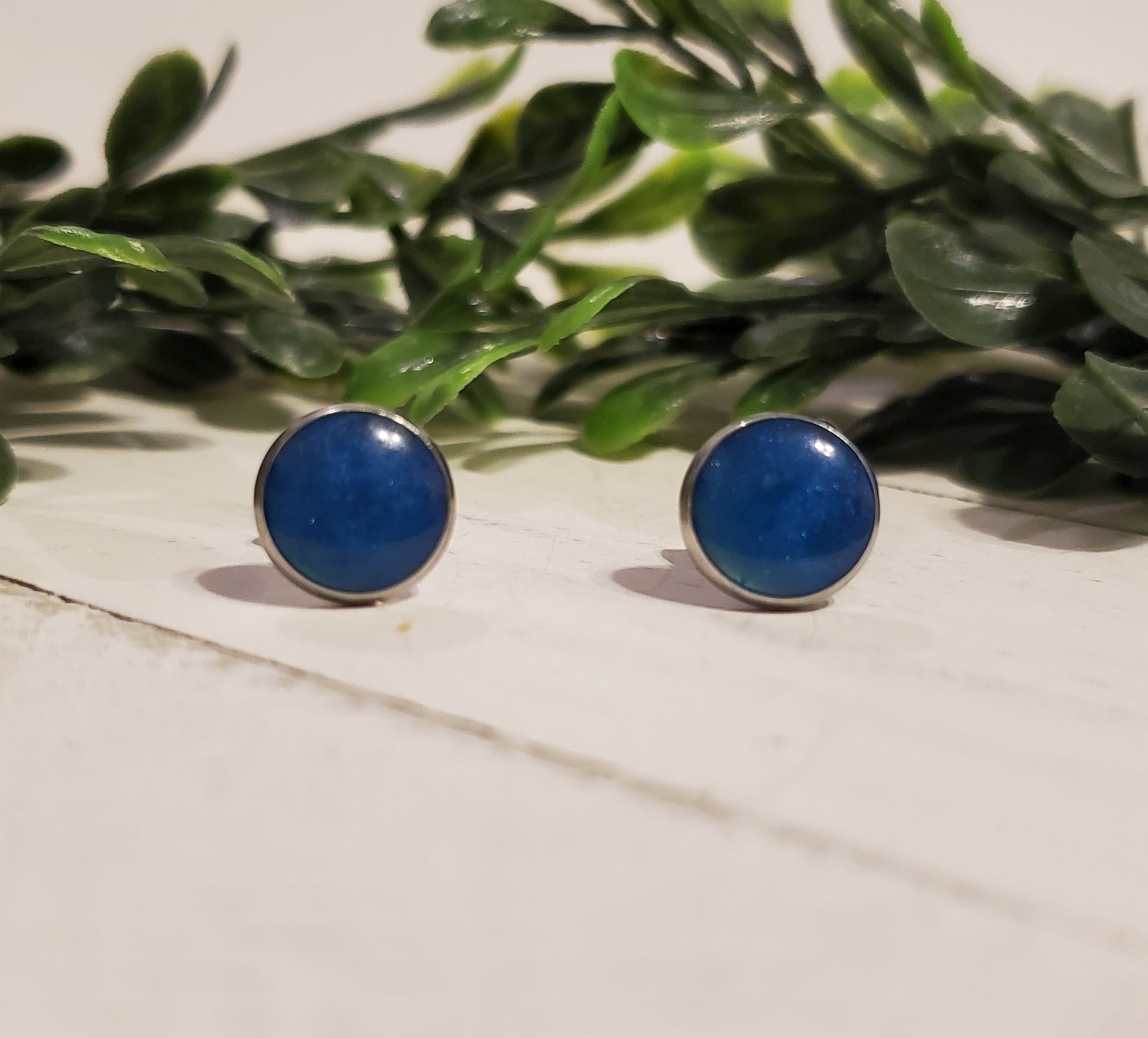Sassy Studs (8mm)-Ocean Blue
