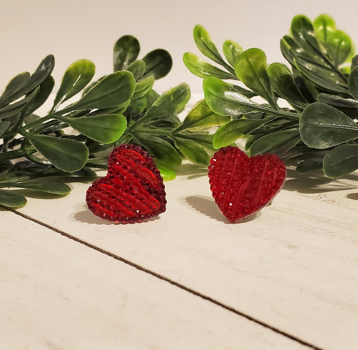 Sweetheart Studs-Red