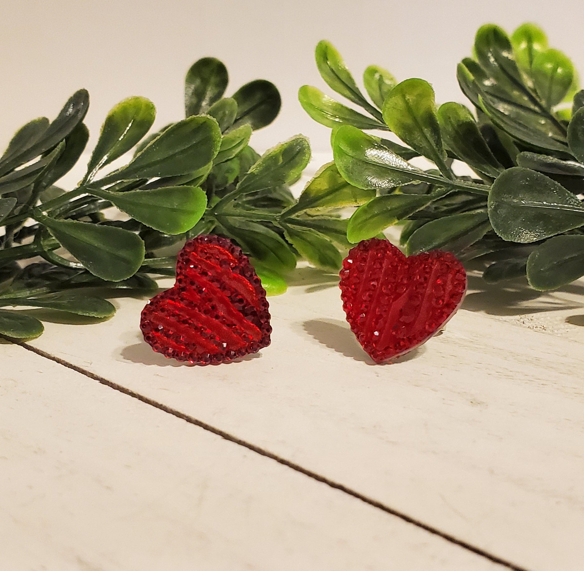 Sweetheart Studs-Red